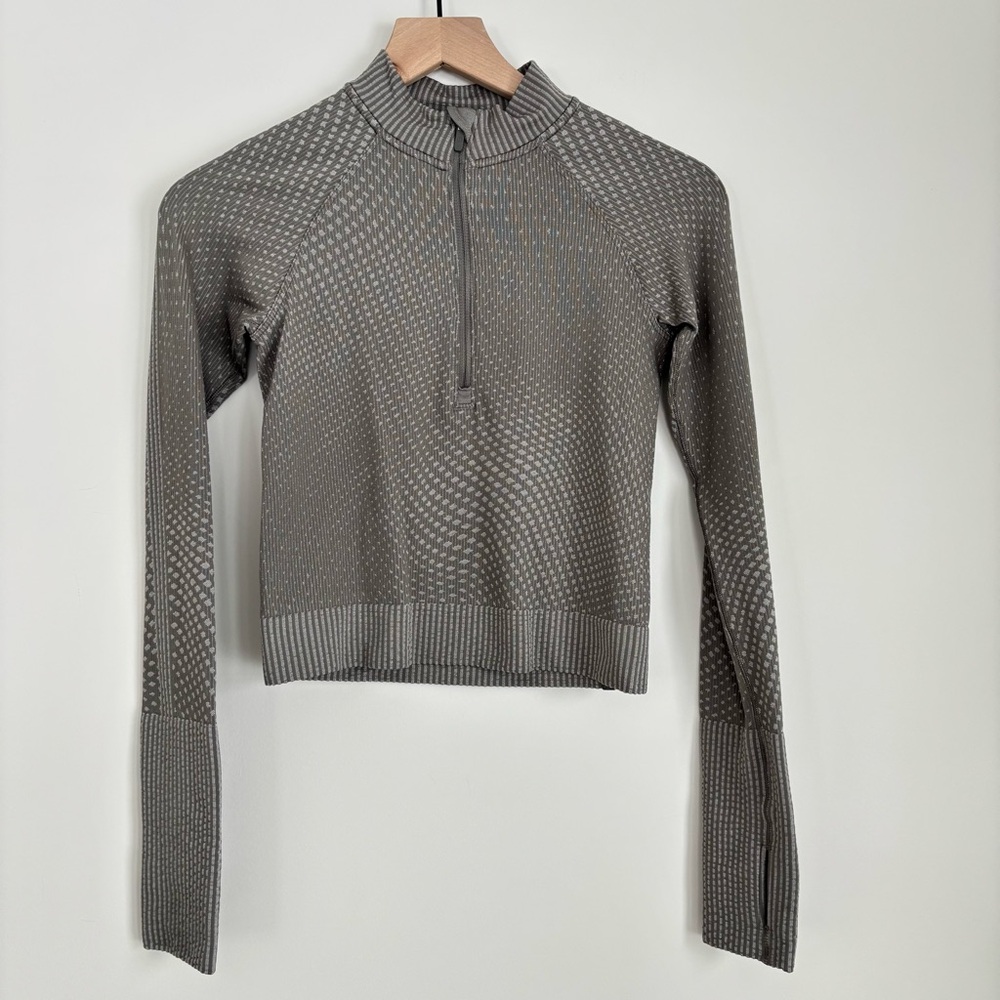 Lululemon Rest Less Cropped 1/2 Zip Long Sleeve Top Jacket 2
